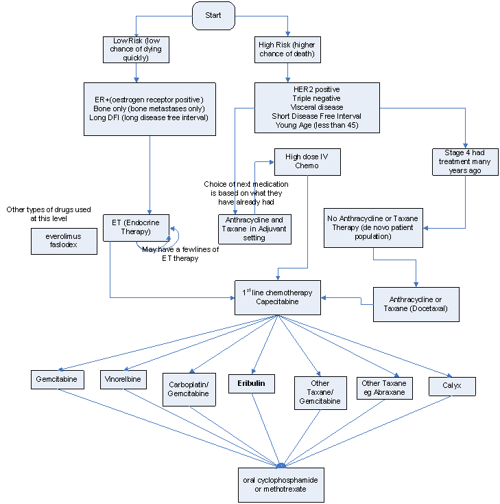 Proposed treatment algorithm for patients with locally advanced and metastatic breast cancer